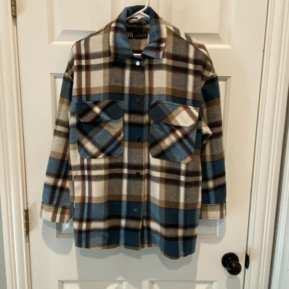 Zara Jackets & Blazers - Zara Womens Plaid Shacket, Multicolored 16566